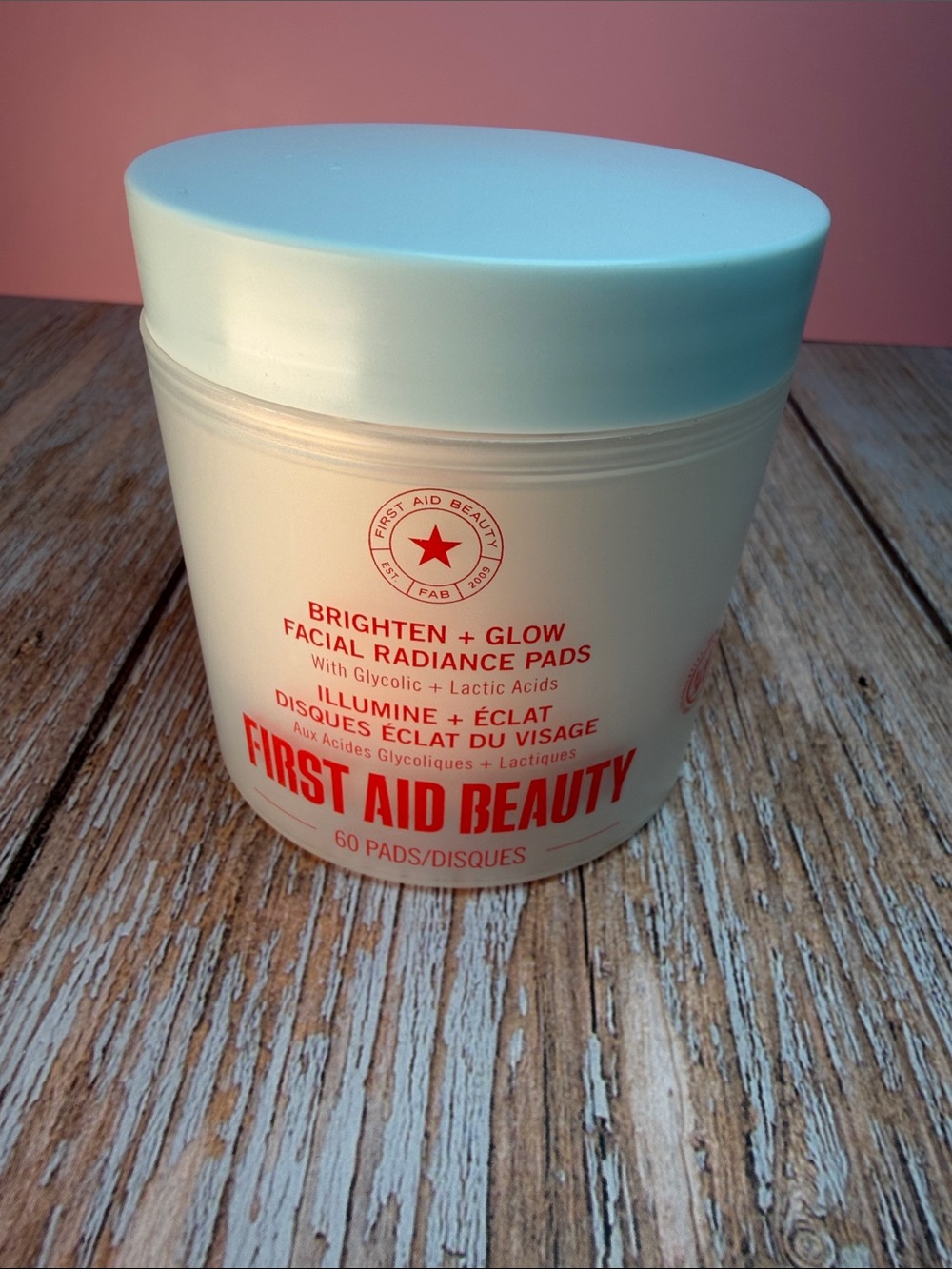 Facial radiance pads jar